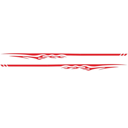 2 PCS/Set D-280 Flame Streak Pattern Car Modified Decorative Sticker(Red) - Decorative Sticker by buy2fix | Online Shopping UK | buy2fix