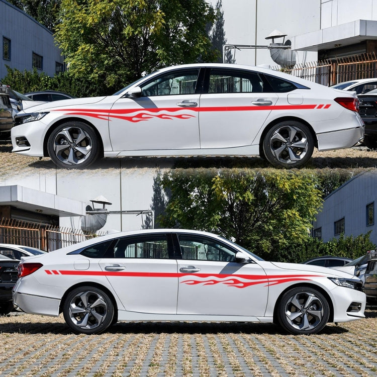 2 PCS/Set D-280 Flame Streak Pattern Car Modified Decorative Sticker(Red) - Decorative Sticker by buy2fix | Online Shopping UK | buy2fix