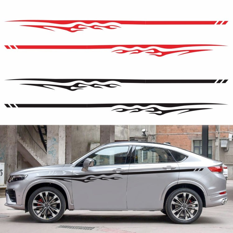 2 PCS/Set D-280 Flame Streak Pattern Car Modified Decorative Sticker(Red) - Decorative Sticker by buy2fix | Online Shopping UK | buy2fix