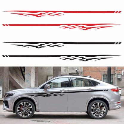 2 PCS/Set D-280 Flame Streak Pattern Car Modified Decorative Sticker(Red) - Decorative Sticker by buy2fix | Online Shopping UK | buy2fix