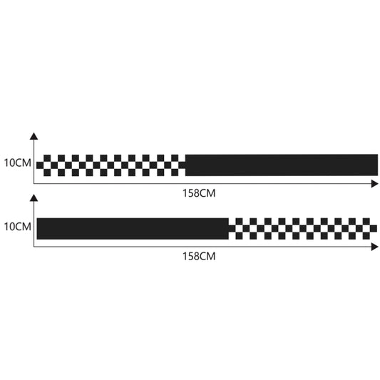 2 PCS/Set D-282 Waistline Pattern Car Modified Decorative Sticker(Black) - Decorative Sticker by buy2fix | Online Shopping UK | buy2fix