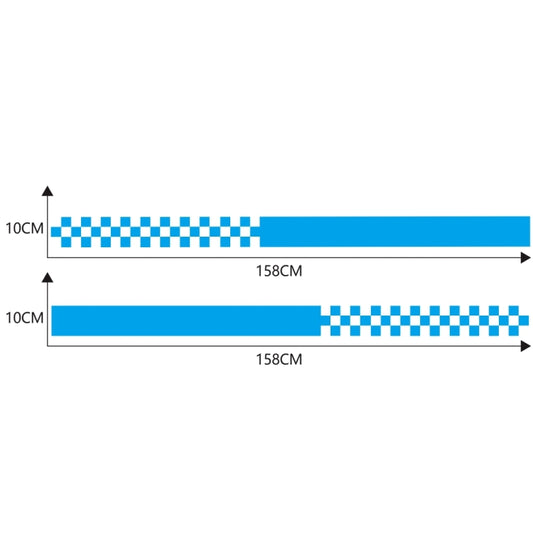 2 PCS/Set D-282 Waistline Pattern Car Modified Decorative Sticker(Blue) - Decorative Sticker by buy2fix | Online Shopping UK | buy2fix