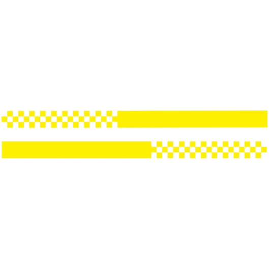 2 PCS/Set D-282 Waistline Pattern Car Modified Decorative Sticker(Yellow) - Decorative Sticker by buy2fix | Online Shopping UK | buy2fix