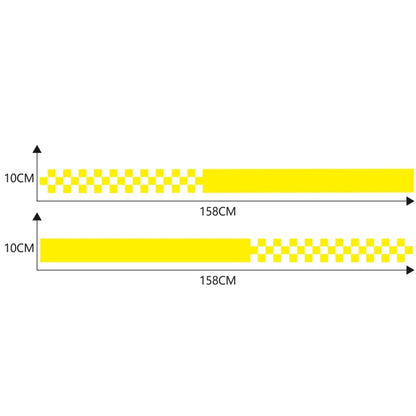 2 PCS/Set D-282 Waistline Pattern Car Modified Decorative Sticker(Yellow) - Decorative Sticker by buy2fix | Online Shopping UK | buy2fix