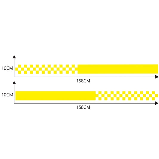 2 PCS/Set D-282 Waistline Pattern Car Modified Decorative Sticker(Yellow) - Decorative Sticker by buy2fix | Online Shopping UK | buy2fix