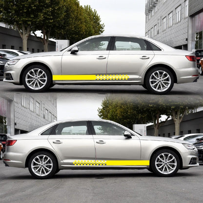 2 PCS/Set D-282 Waistline Pattern Car Modified Decorative Sticker(Yellow) - Decorative Sticker by buy2fix | Online Shopping UK | buy2fix