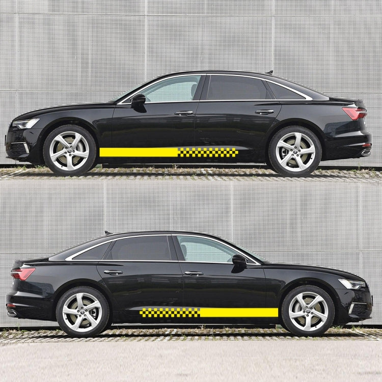 2 PCS/Set D-282 Waistline Pattern Car Modified Decorative Sticker(Yellow) - Decorative Sticker by buy2fix | Online Shopping UK | buy2fix