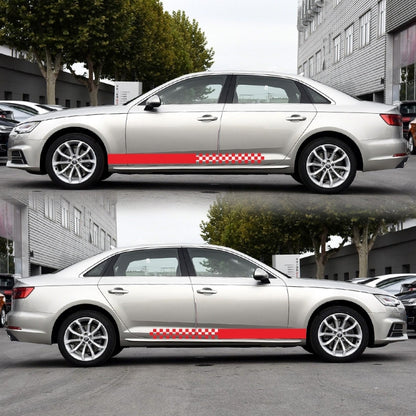 2 PCS/Set D-282 Waistline Pattern Car Modified Decorative Sticker(Red) by buy2fix