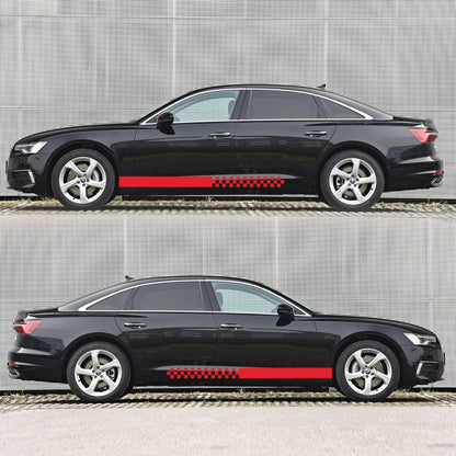 2 PCS/Set D-282 Waistline Pattern Car Modified Decorative Sticker(Red) by buy2fix