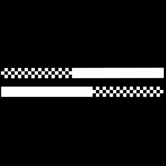 2 PCS/Set D-282 Waistline Pattern Car Modified Decorative Sticker(White) - Decorative Sticker by buy2fix | Online Shopping UK | buy2fix