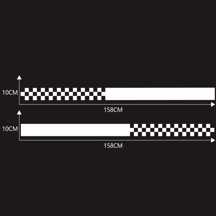 2 PCS/Set D-282 Waistline Pattern Car Modified Decorative Sticker(White) - Decorative Sticker by buy2fix | Online Shopping UK | buy2fix