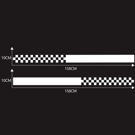 2 PCS/Set D-282 Waistline Pattern Car Modified Decorative Sticker(White) - Decorative Sticker by buy2fix | Online Shopping UK | buy2fix