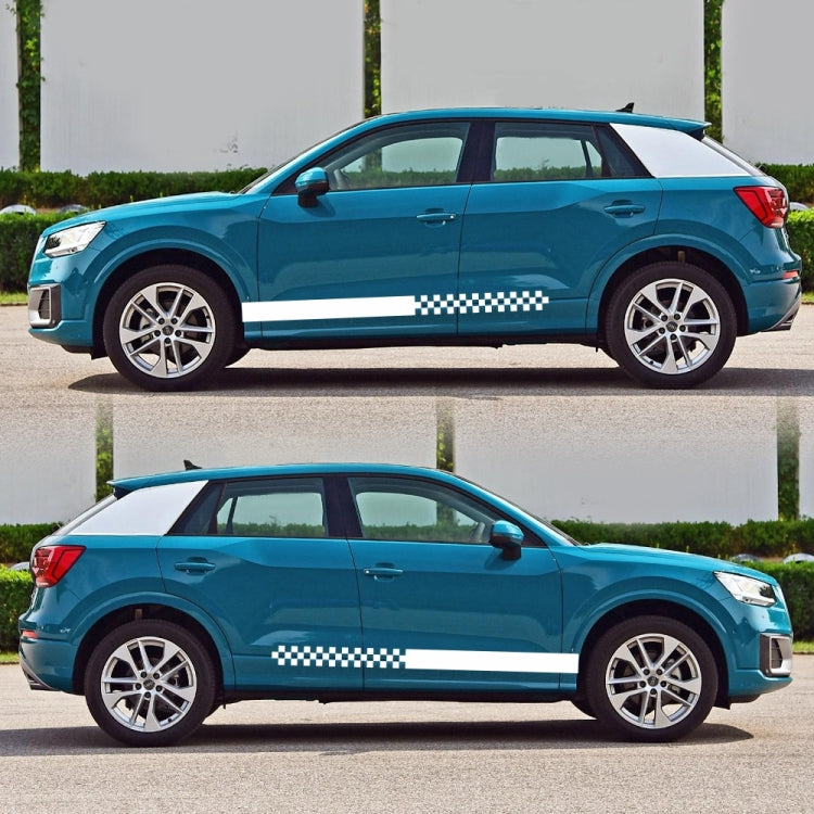 2 PCS/Set D-282 Waistline Pattern Car Modified Decorative Sticker(White) - Decorative Sticker by buy2fix | Online Shopping UK | buy2fix