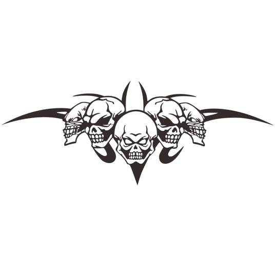 D-299 Skull Pattern Car Modified Hood Decorative Sticker(Black)