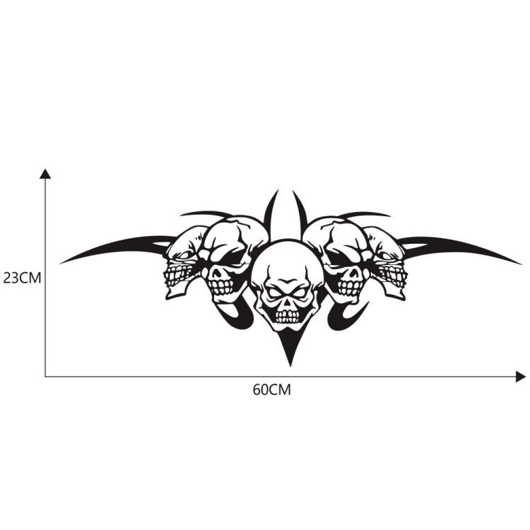 D-299 Skull Pattern Car Modified Hood Decorative Sticker(Black) - Decorative Sticker by buy2fix | Online Shopping UK | buy2fix