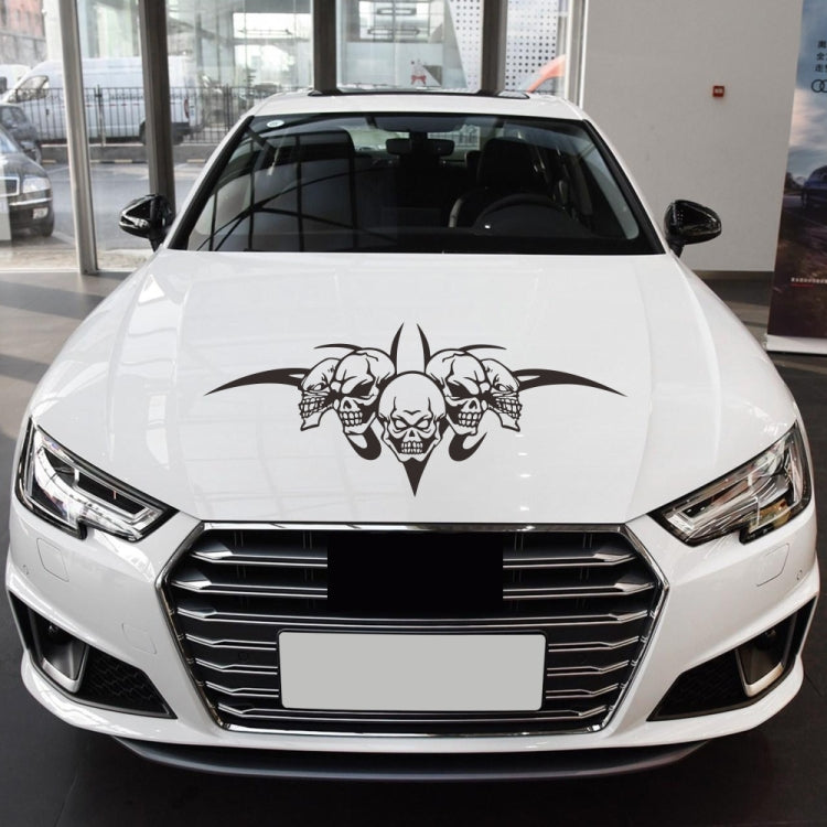 D-299 Skull Pattern Car Modified Hood Decorative Sticker(Black) - Decorative Sticker by buy2fix | Online Shopping UK | buy2fix