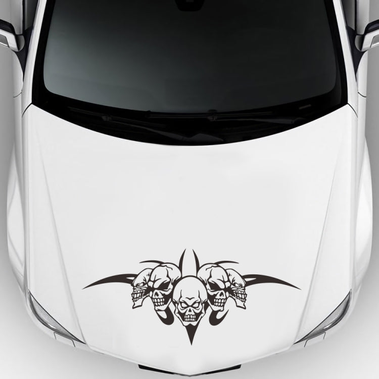 D-299 Skull Pattern Car Modified Hood Decorative Sticker(Black) - Decorative Sticker by buy2fix | Online Shopping UK | buy2fix