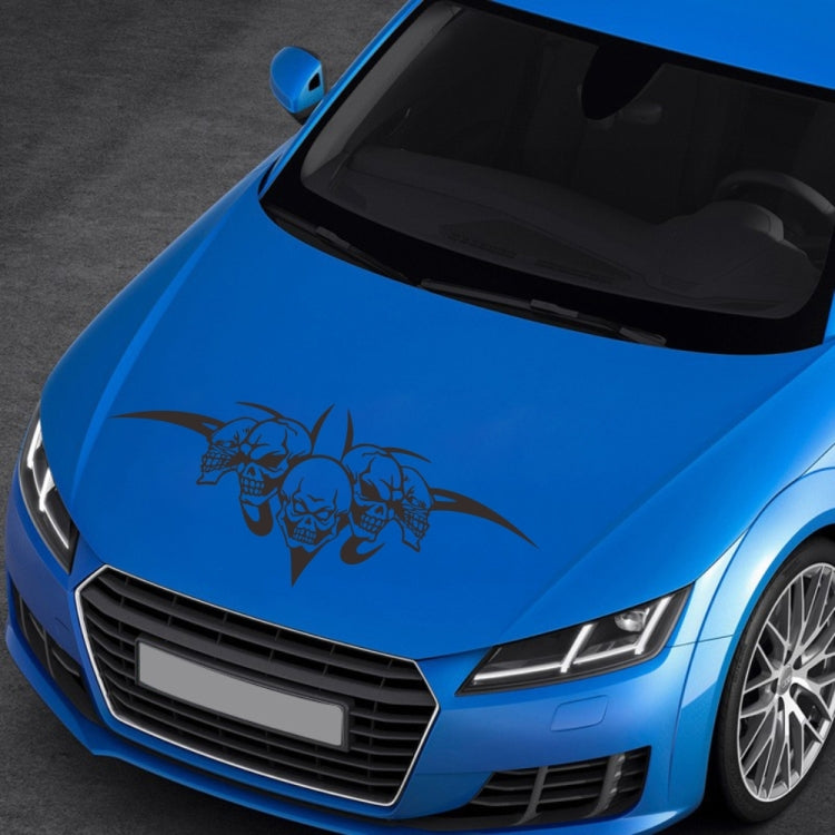 D-299 Skull Pattern Car Modified Hood Decorative Sticker(Black) - Decorative Sticker by buy2fix | Online Shopping UK | buy2fix