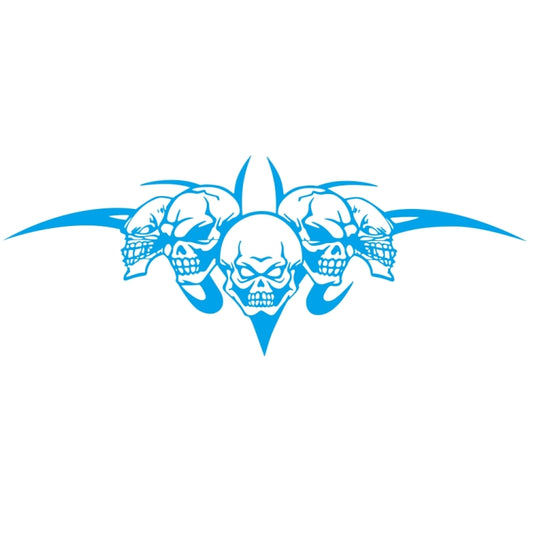 D-299 Skull Pattern Car Modified Hood Decorative Sticker(Blue) - Decorative Sticker by buy2fix | Online Shopping UK | buy2fix