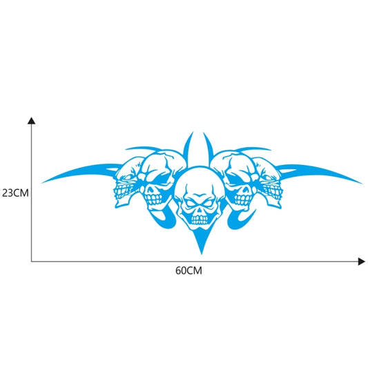 D-299 Skull Pattern Car Modified Hood Decorative Sticker(Blue) - Decorative Sticker by buy2fix | Online Shopping UK | buy2fix