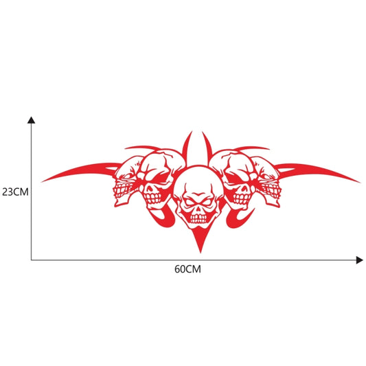 D-299 Skull Pattern Car Modified Hood Decorative Sticker(Red) - Decorative Sticker by buy2fix | Online Shopping UK | buy2fix