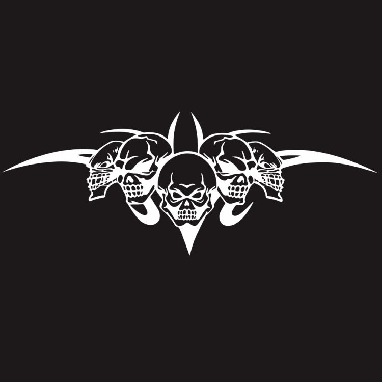 D-299 Skull Pattern Car Modified Hood Decorative Sticker(White) by buy2fix