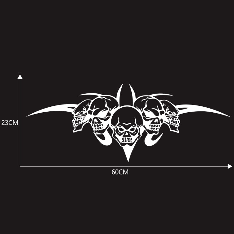 D-299 Skull Pattern Car Modified Hood Decorative Sticker(White) by buy2fix
