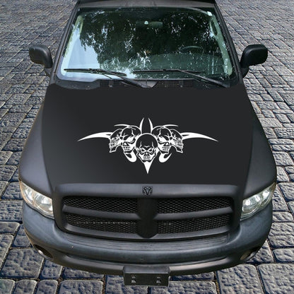 D-299 Skull Pattern Car Modified Hood Decorative Sticker(White) by buy2fix