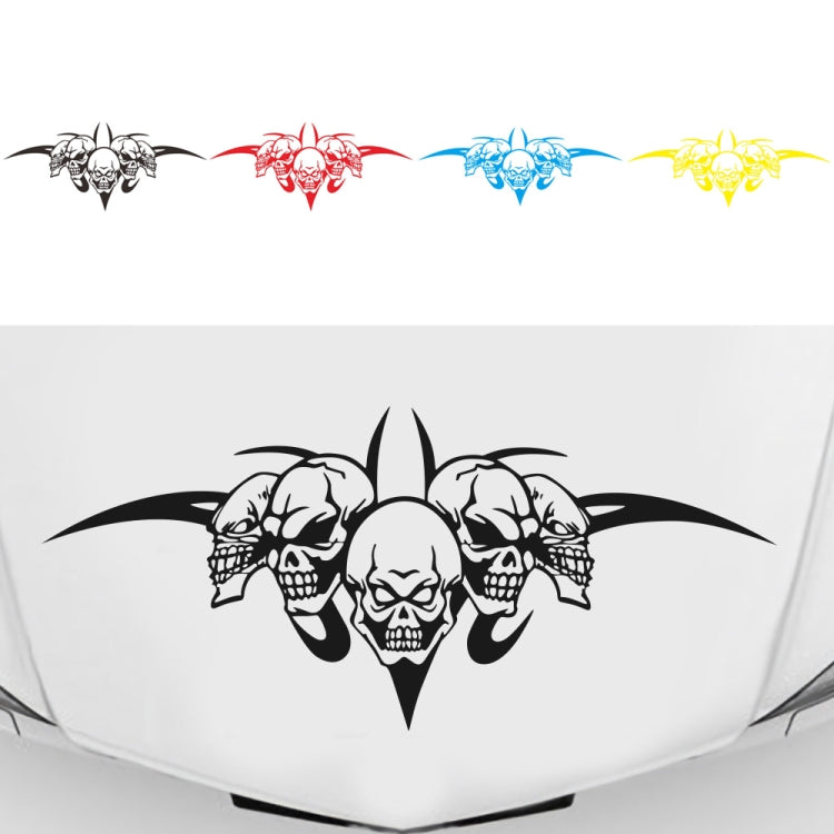 D-299 Skull Pattern Car Modified Hood Decorative Sticker(Red) by buy2fix