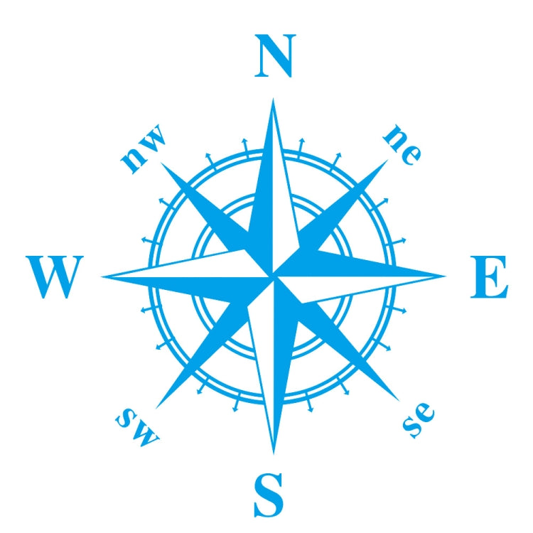 D-366 Compass Pattern Car Modified Decorative Sticker(Blue) by buy2fix