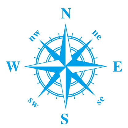 D-366 Compass Pattern Car Modified Decorative Sticker(Blue) by buy2fix