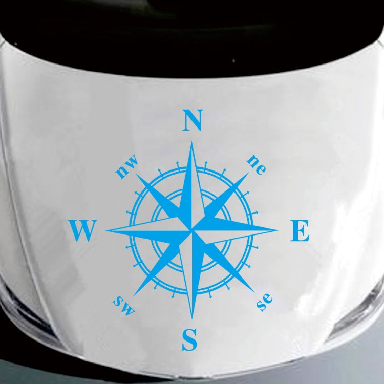 D-366 Compass Pattern Car Modified Decorative Sticker(Blue) by buy2fix