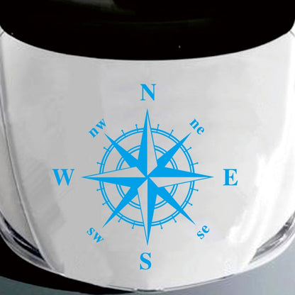 D-366 Compass Pattern Car Modified Decorative Sticker(Blue) by buy2fix