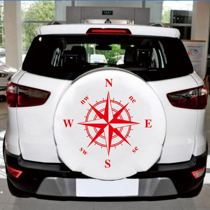 D-366 Compass Pattern Car Modified Decorative Sticker(Red) by buy2fix