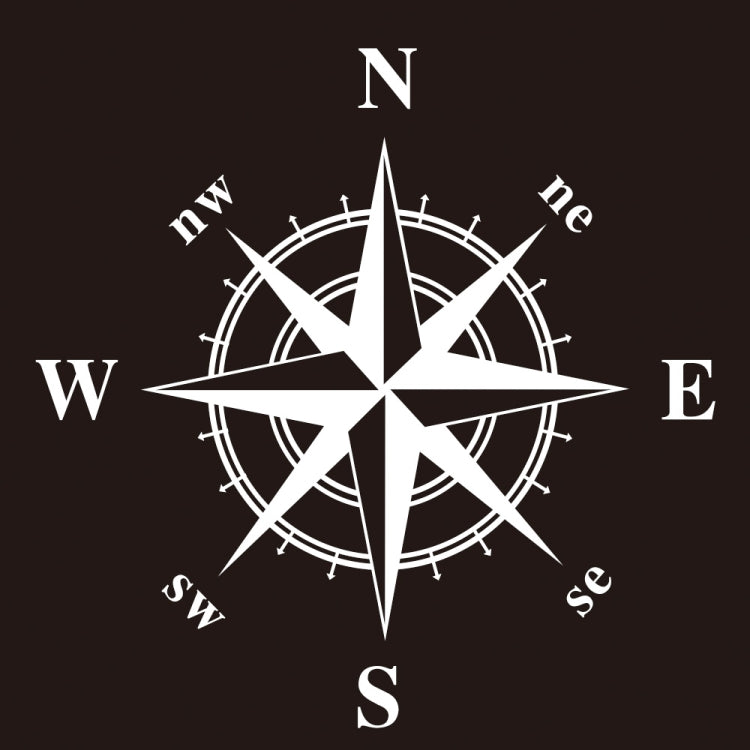 D-366 Compass Pattern Car Modified Decorative Sticker(White) by buy2fix