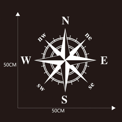 D-366 Compass Pattern Car Modified Decorative Sticker(White) by buy2fix