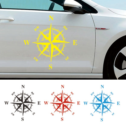 D-366 Compass Pattern Car Modified Decorative Sticker(Red) by buy2fix