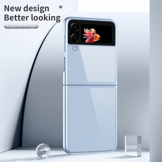 For Samsung Galaxy Z Flip4 Electroplating Transparent Phone Case(Blue) - Galaxy Z Flip4 5G Cases by buy2fix | Online Shopping UK | buy2fix