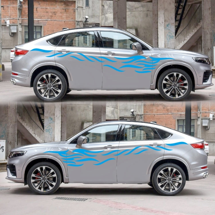 2 PCS/Set D-369 Totem Pattern Car Decorative Sticker(Blue) by buy2fix