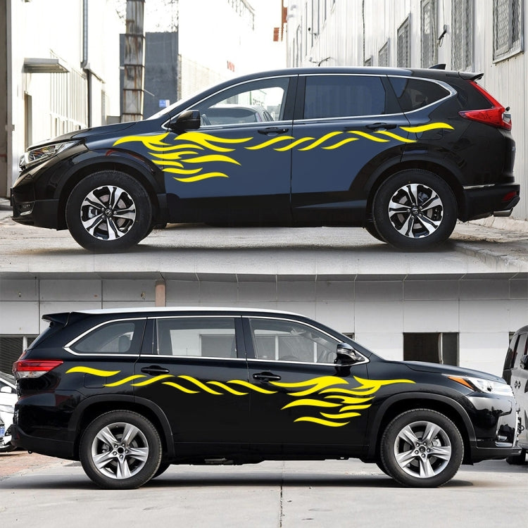 2 PCS/Set D-369 Totem Pattern Car Decorative Sticker(Yellow) - Decorative Sticker by buy2fix | Online Shopping UK | buy2fix