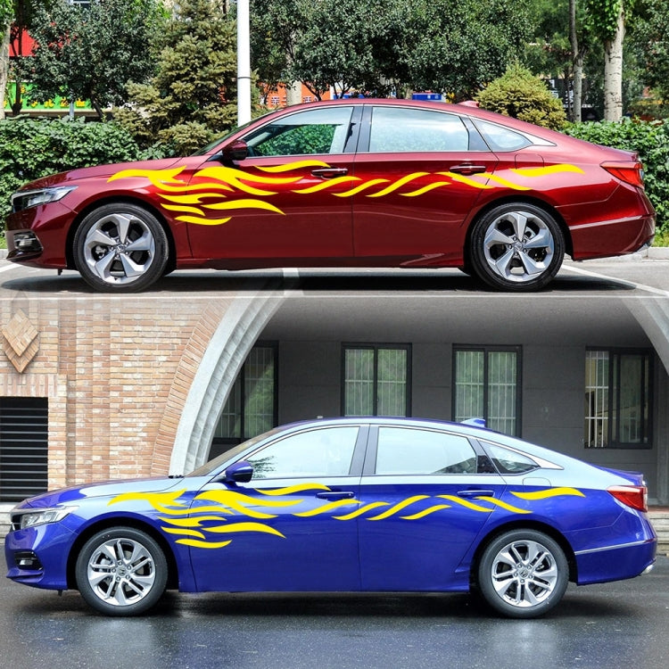 2 PCS/Set D-369 Totem Pattern Car Decorative Sticker(Yellow) - Decorative Sticker by buy2fix | Online Shopping UK | buy2fix
