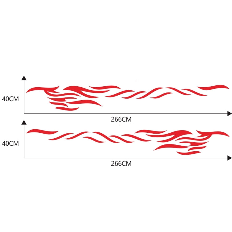 2 PCS/Set D-369 Totem Pattern Car Decorative Sticker(Red) by buy2fix