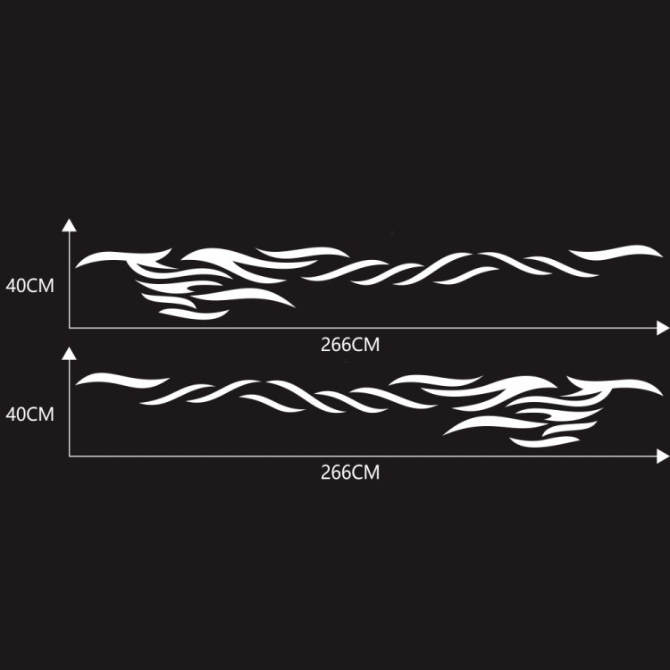 2 PCS/Set D-369 Totem Pattern Car Decorative Sticker(White) by buy2fix