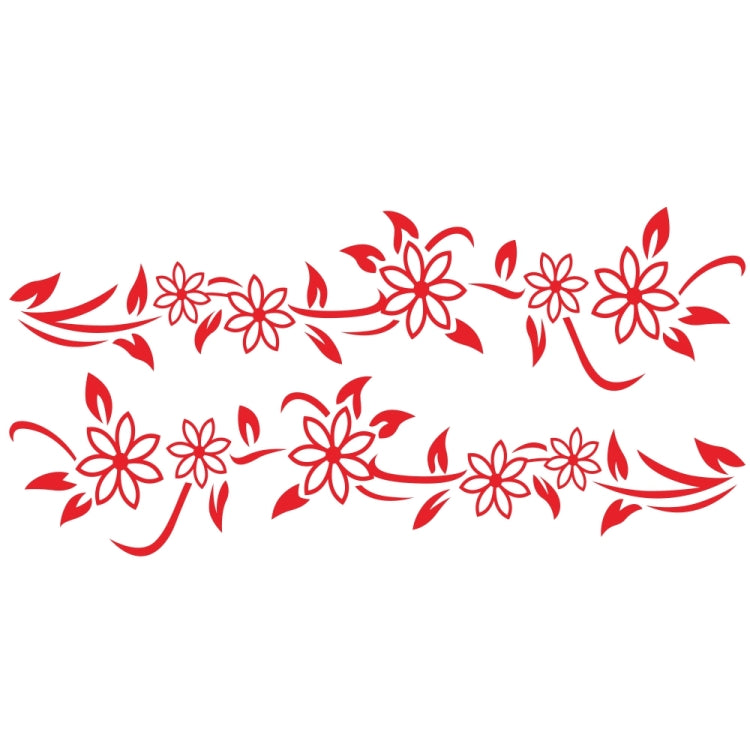 2 PCS/Set D-378 Flower Totem Pattern Car Modified Decorative Sticker(Red) - Decorative Sticker by buy2fix | Online Shopping UK | buy2fix