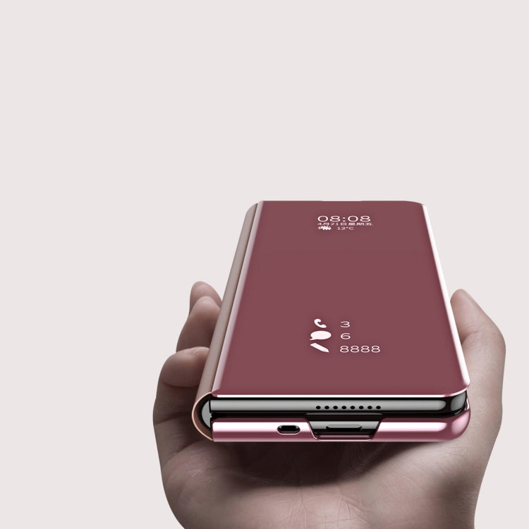 For Samsung Galaxy Z Fold4 Double Electroplating Flip Mirror Shockproof Phone Case(Black) by buy2fix