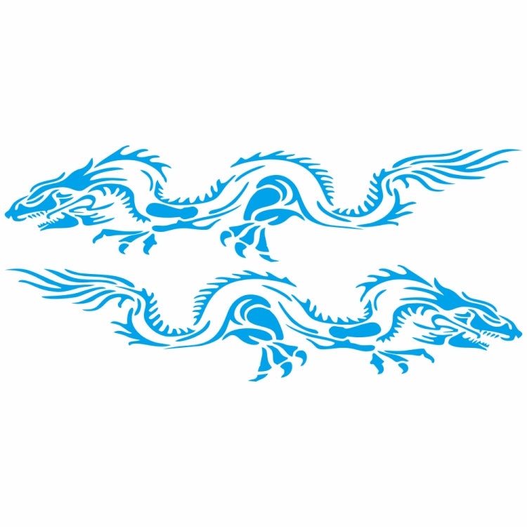 2 PCS/Set D-418 Dragon Totem Tribe Pattern Car Modified Decorative Sticker(Blue) - Decorative Sticker by buy2fix | Online Shopping UK | buy2fix