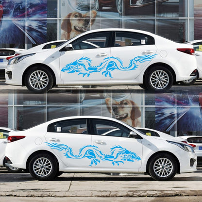 2 PCS/Set D-418 Dragon Totem Tribe Pattern Car Modified Decorative Sticker(Blue) - Decorative Sticker by buy2fix | Online Shopping UK | buy2fix