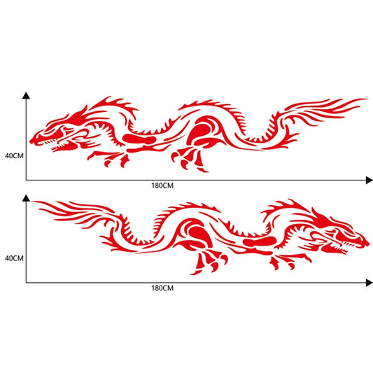 2 PCS/Set D-418 Dragon Totem Tribe Pattern Car Modified Decorative Sticker(Red) - Decorative Sticker by buy2fix | Online Shopping UK | buy2fix