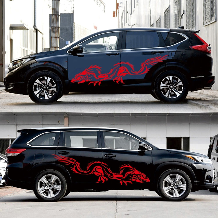 2 PCS/Set D-418 Dragon Totem Tribe Pattern Car Modified Decorative Sticker(Red) - Decorative Sticker by buy2fix | Online Shopping UK | buy2fix