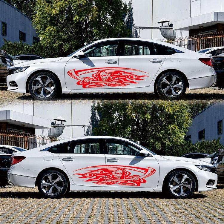 2 PCS/Set D-435 Grim Reaper Pattern Car Modified Decorative Sticker(Red) - Decorative Sticker by buy2fix | Online Shopping UK | buy2fix